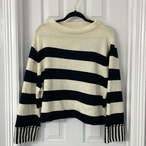 NWT Miou Muse Striped Mock Neck Sweater